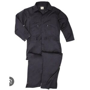 Key Unlined Navy Utility Coveralls Mens SZ L Tall Work mechanic Outdoors